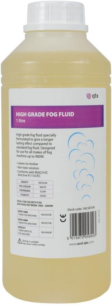 QTX High Grade Fog & Smoke Fluid 1Ltr - Packaging may vary