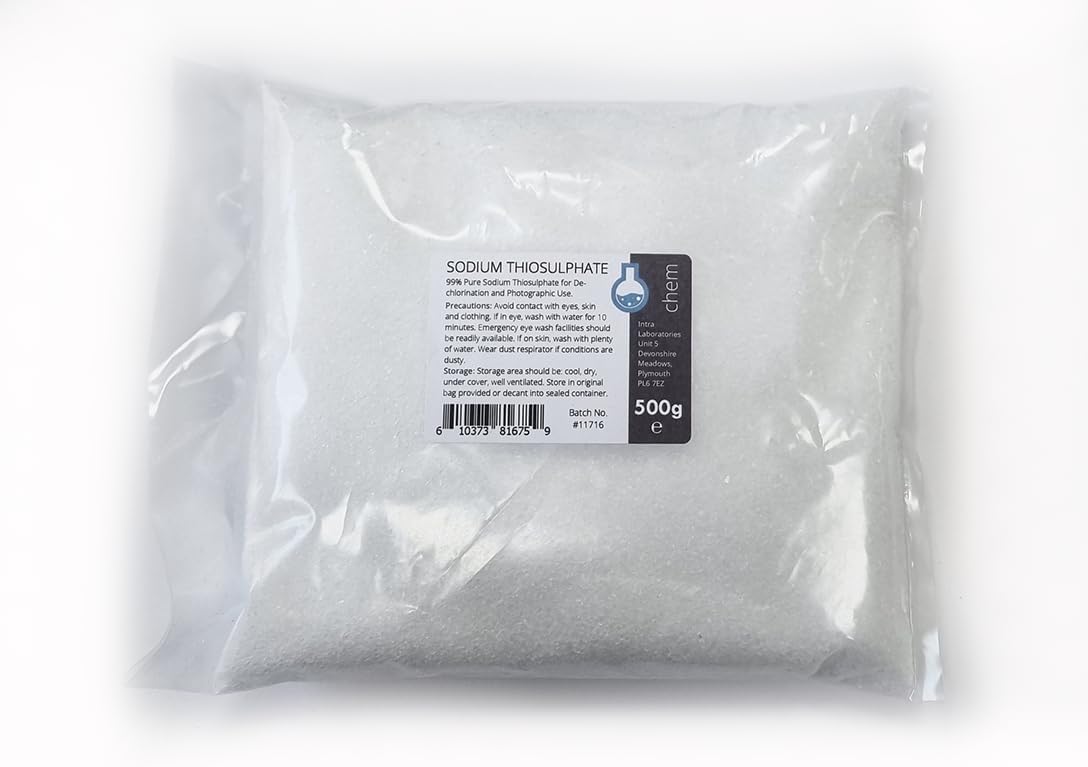 Sodium thiosulfate, 500 g.