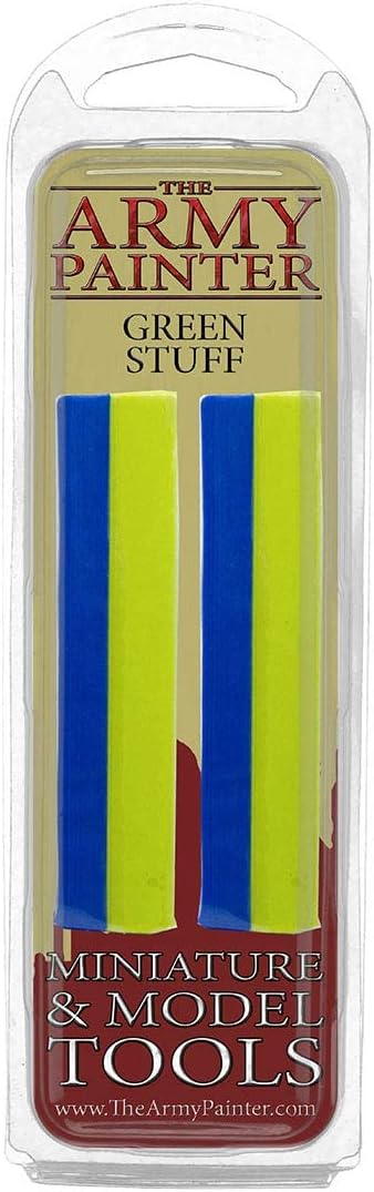 The Army Painter Green Stuff, 2 Part Modelling Clay, 20cm, Mouldable Model Putty Modelling Compound for Miniatures, Easy-to-Knead Green Putty Epoxy Clay for Sculpting