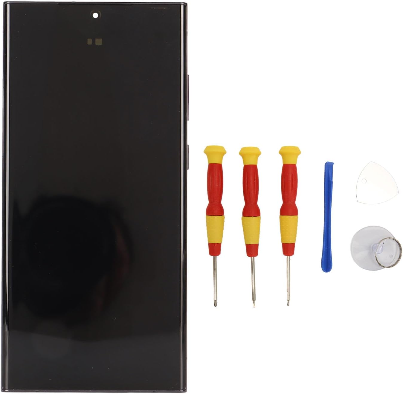 Yunir Screen Replacement Kit, for S23 Ultra S918U W US Version Touch Display Digitizer Assembly, Mobile Screen with Fingerprint Function, Frame, Repair Tools