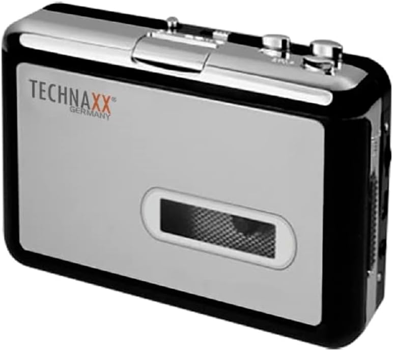 Technaxx Germany Portable Cassette Player with USB, Tape Player, Cassette to MP3 Converter - Rediscover your old audio-cassette tapes on the go with DigiTape DT-01