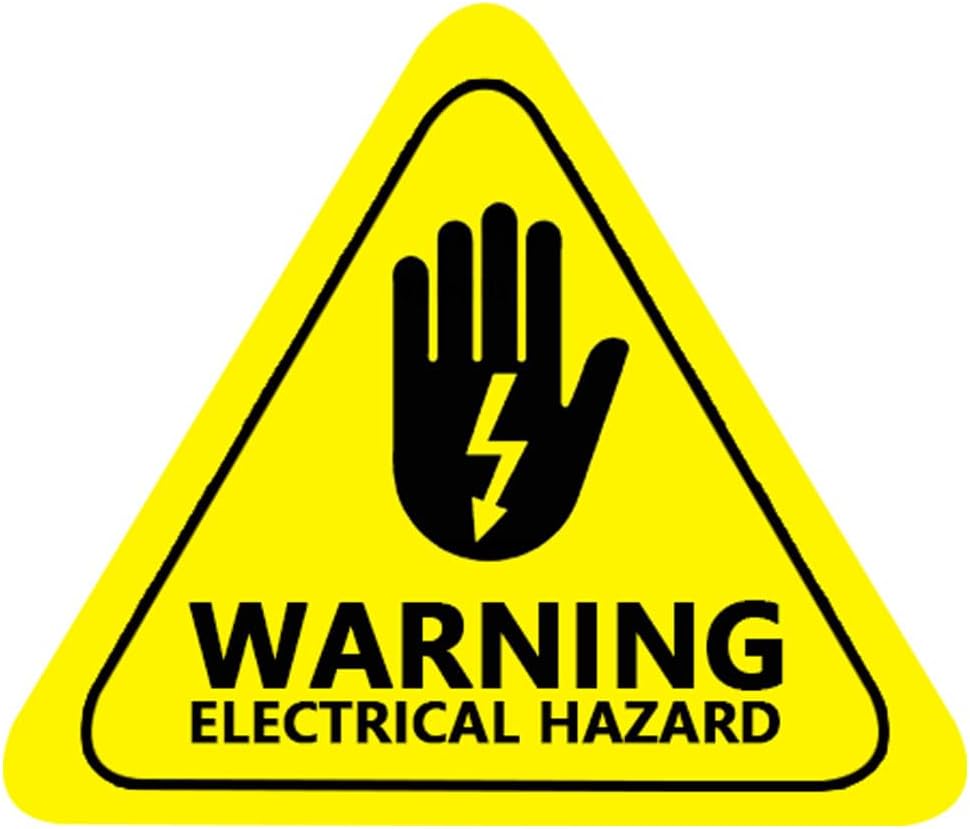 Danger Electrical Hazard Voltage Shock Safety Warning Label Sticker,2 Inch High Voltage Labels,Electrical Shock Hazard Risk Warning Sign,50 Pcs