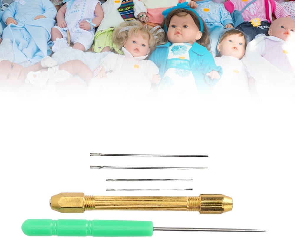 Doll Hair Rooting Reroot Rehair Tool Holder with Needles, Doll Hair Making DIY Supplies Doll Hair Making Tools Girls Gift for Doll Breed Hair