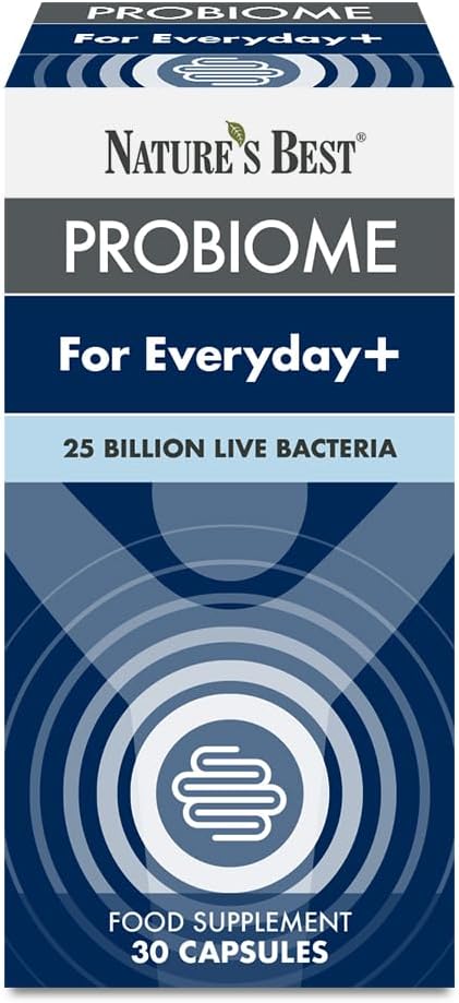 Nature’s Best ProBiome Everyday+ - 25 Billion Live Bacteria - Delayed Release Capsules - 30 Capsules (1 Month Supply)