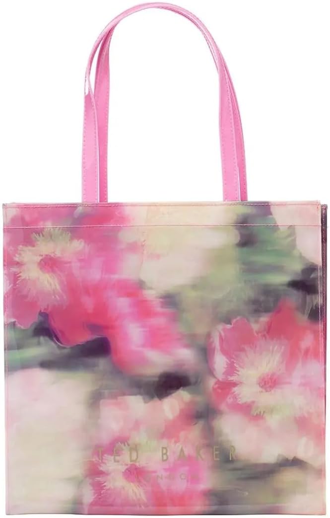 Ted Baker Women's DRAWCON Pink Large Blurred Floral Printed Icon Tote Bag, One Size