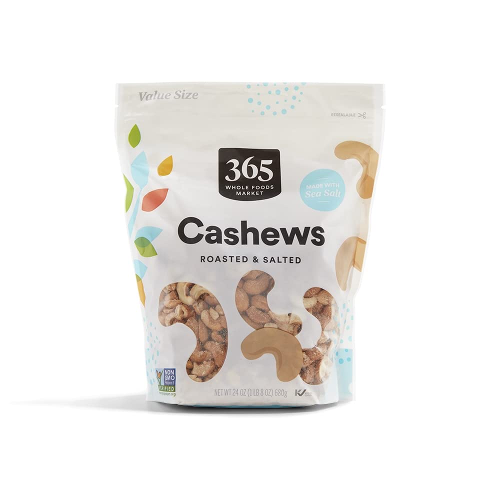365 by Whole Foods Market, Roasted & Salted Cashews, 24 Ounce
