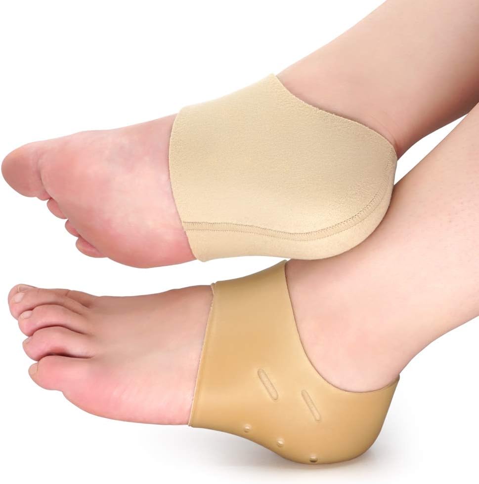 Dr. Foot's Heel Protectors, Heel Sleeves for Relieve Heel Pain from Plantar Fasciitis, Heel Spur, Cracked Heels