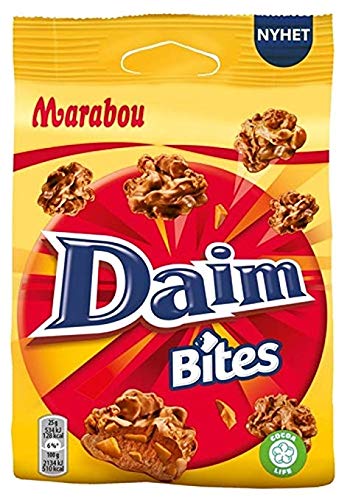 Marabou Daim Bites 145g (SET OF TEN) Milk chocolate with almond brittle and cornflakes