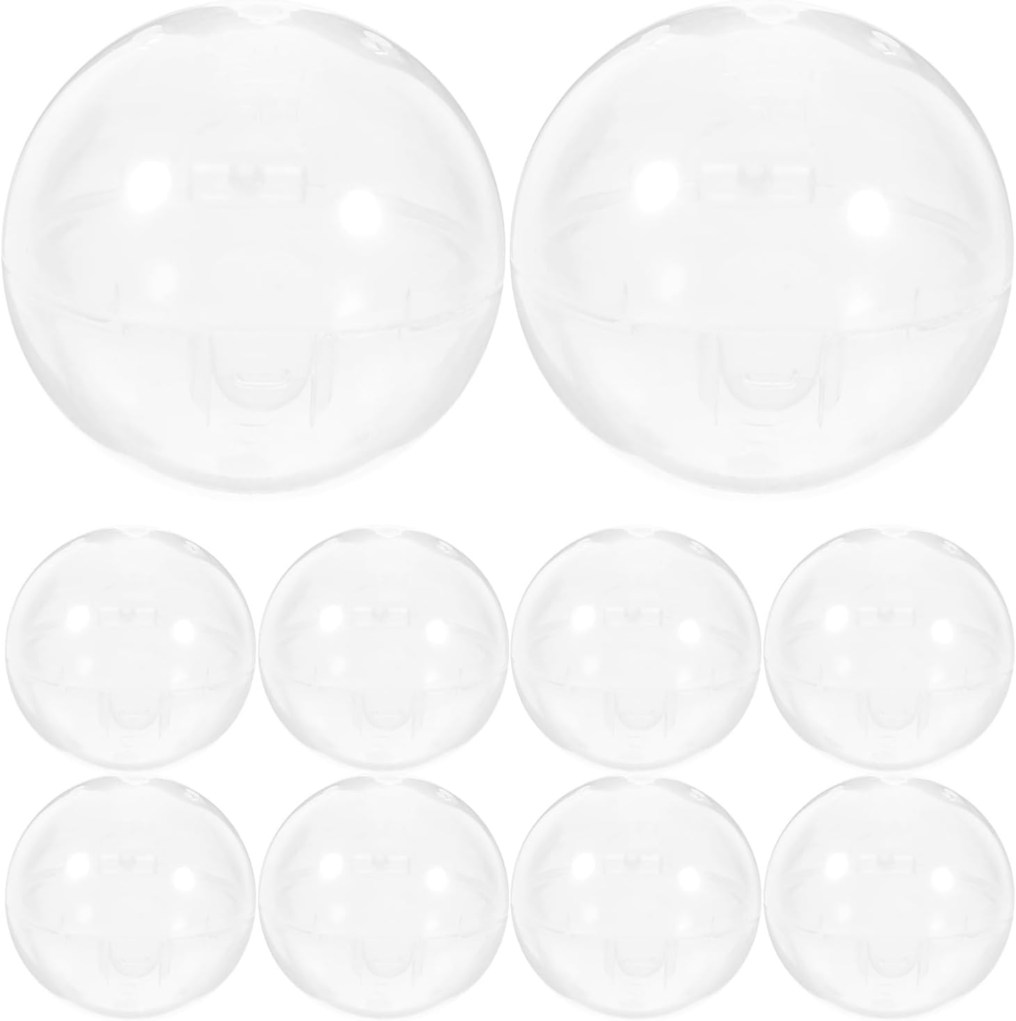 Healifty 20pcs Capsule Vending Machine 1.65 inch: Bulk Clear Container Easter Stuffers Birthday DIY Craft Party Favors