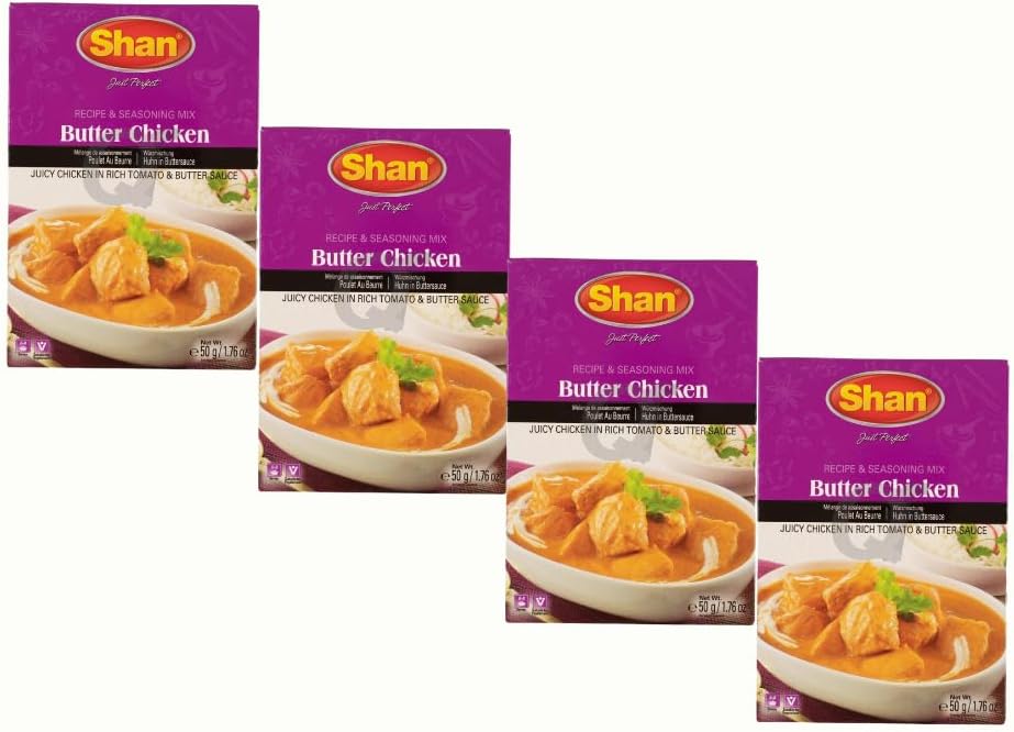 Masala & Powder Mix Bundle Pack with Shan Butter Chicken Masala 50g - 4 Pack