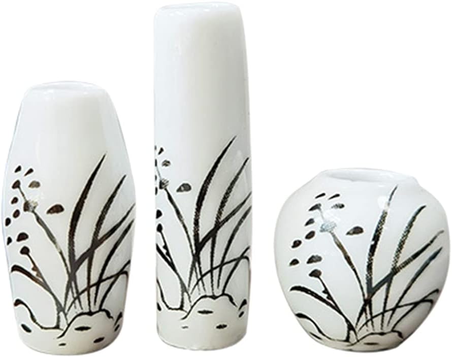 PRETYZOOM 3Pcs flower vases decorative blue vase and white porcelain for home decor chinoiserie set chinese- Mini Flower Vases Miniature Scene Decoration- Chinese Style Vases Photo Props