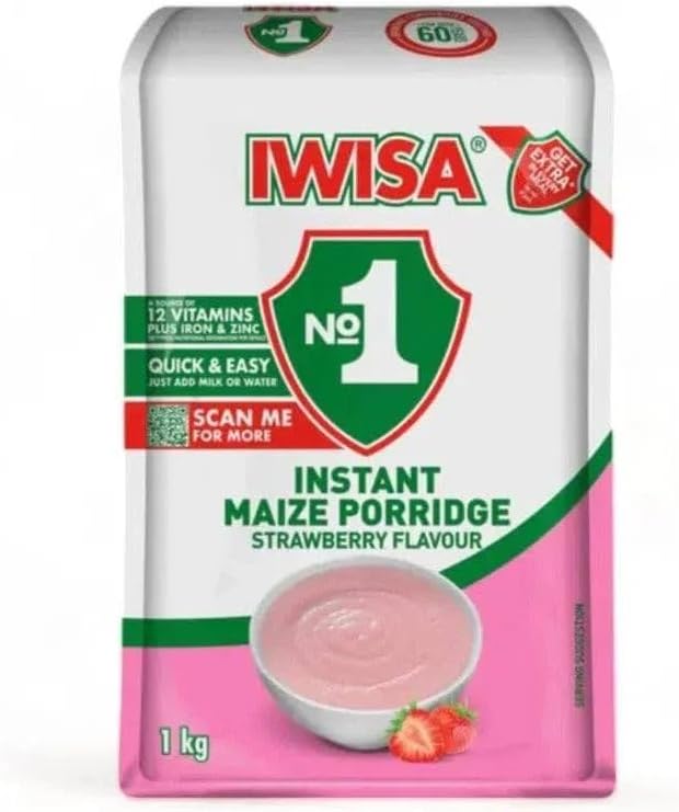 Iwisa Instant Maize Porridge Strawberry Flavour 1kg