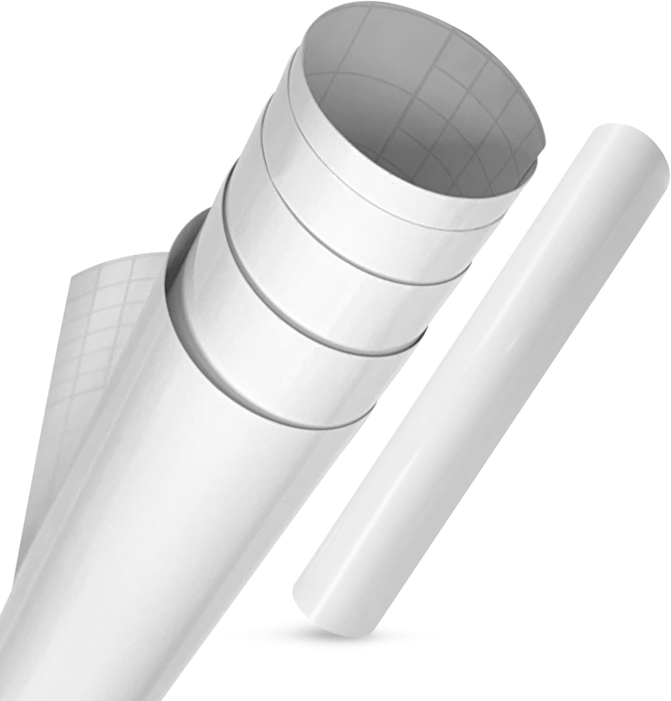 vgoltd Furniture Stickers Gloss Self Adhesive Vinyl Wrap Sticky Contact Paper Roll for Kitchen Countertop Cupboard Cabinets Wardrobe & Tabletops (White, 30W x 100L cm)