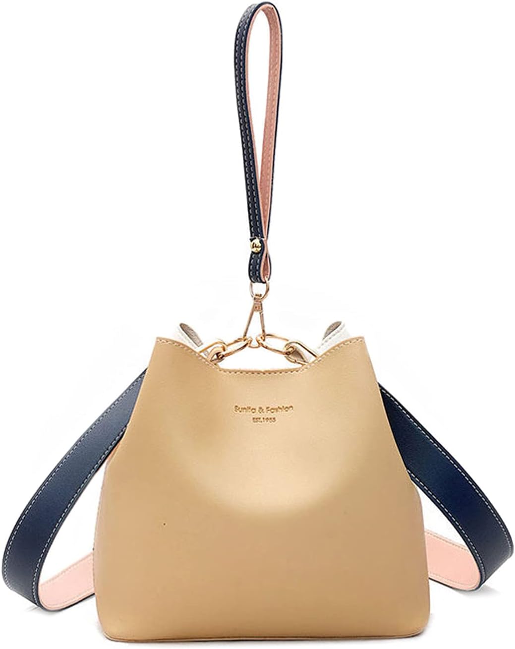 NICOLE & DORIS Women's Handbags Simple Shoulder Bag Designer Fashion Tote Bag Shopping Bags PU Leather Bucket Bags Ladies Daily Bag