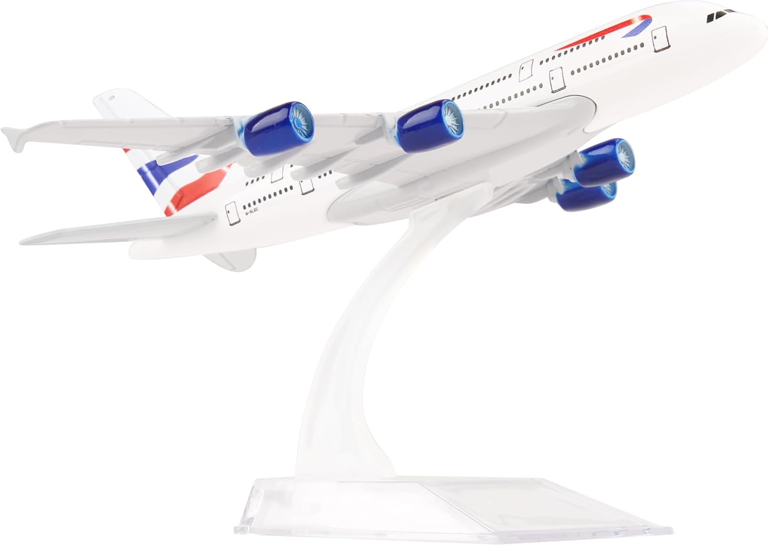 Airplane Model Airbus A380 Model Plane 1/400 16cm Diecast Planes UK Airway Alloy Metal Aircraft Toy for Collection Display with Stand Gifts for Children Aviation Enthusiast Table Decoration