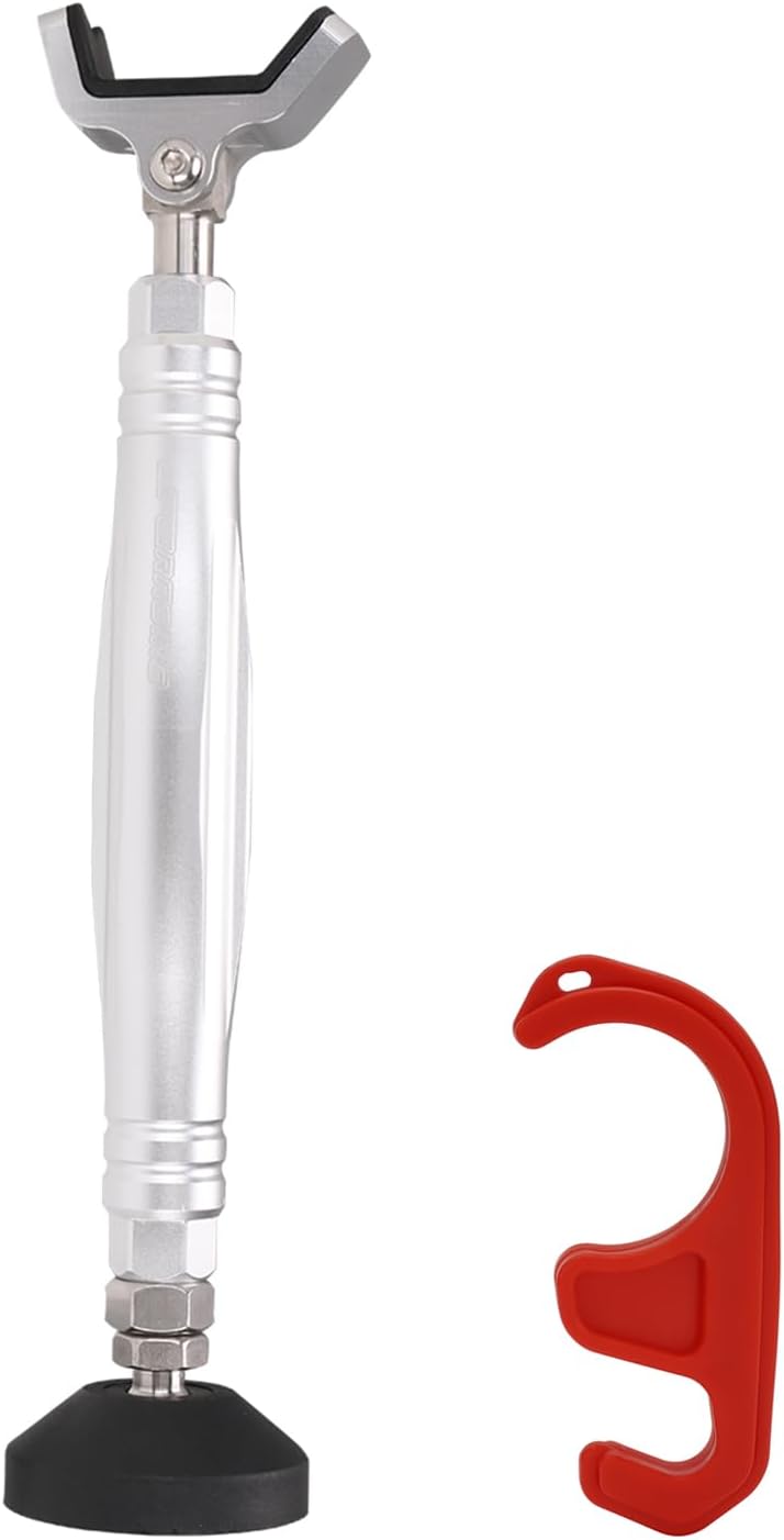 JFG RACING Motorcycle Portable Lift Stand,Portable Front Rear Wheel Stand,Wheel Cleaning Tire Washing Stand for Motorcycles Dirt Bikes Chain Cleaning Lubrication Tyre Inspection-Silver