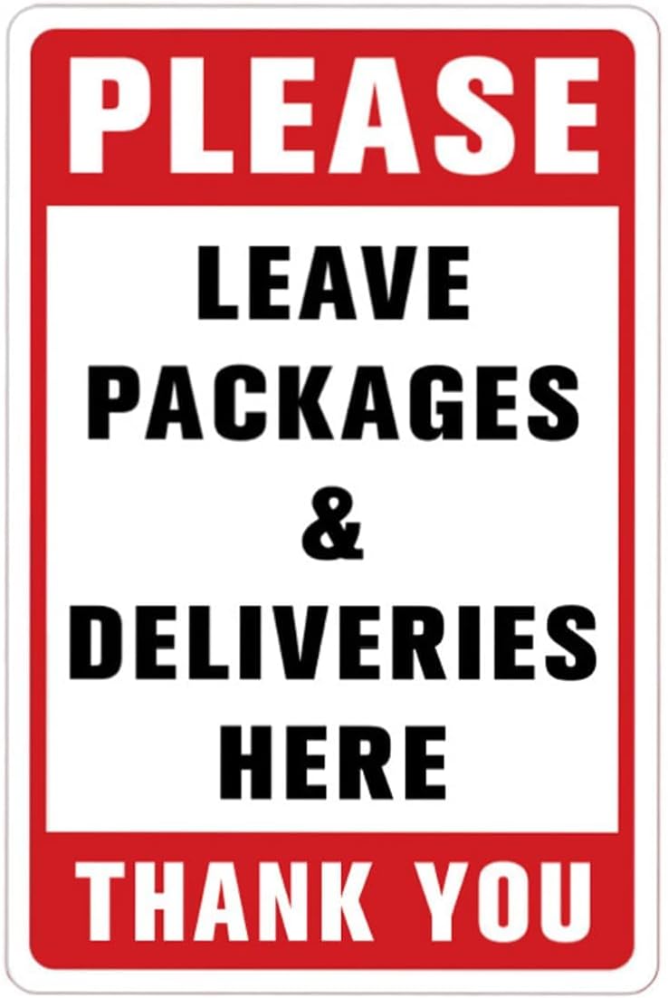 Namvo Please Leave Packages Here Sign Sticker 20 x 30 cm, Sticker Delivery Signs for Packages, Delivery Instructions for My Orders Outdoor Indoor Use Home Work Office
