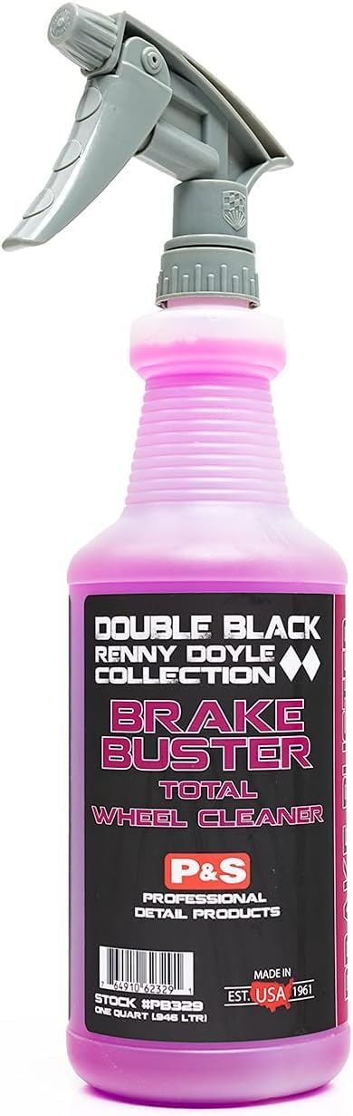 P & S PROFESSIONAL DETAIL PRODUCTS - Brake Buster Wheel and Tire Cleaner - Non-Acid Formula Safe For All Wheel Types, Removes Brake Dust, Oil, Dirt, Light Corrosion - 1 Quart