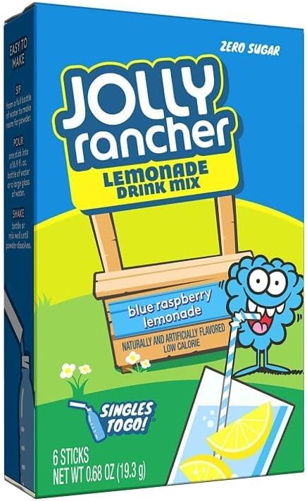 Jolly Rancher Singles To Go Lemonade Drink Mix 6 pack - Blue Raspberry Lemonade