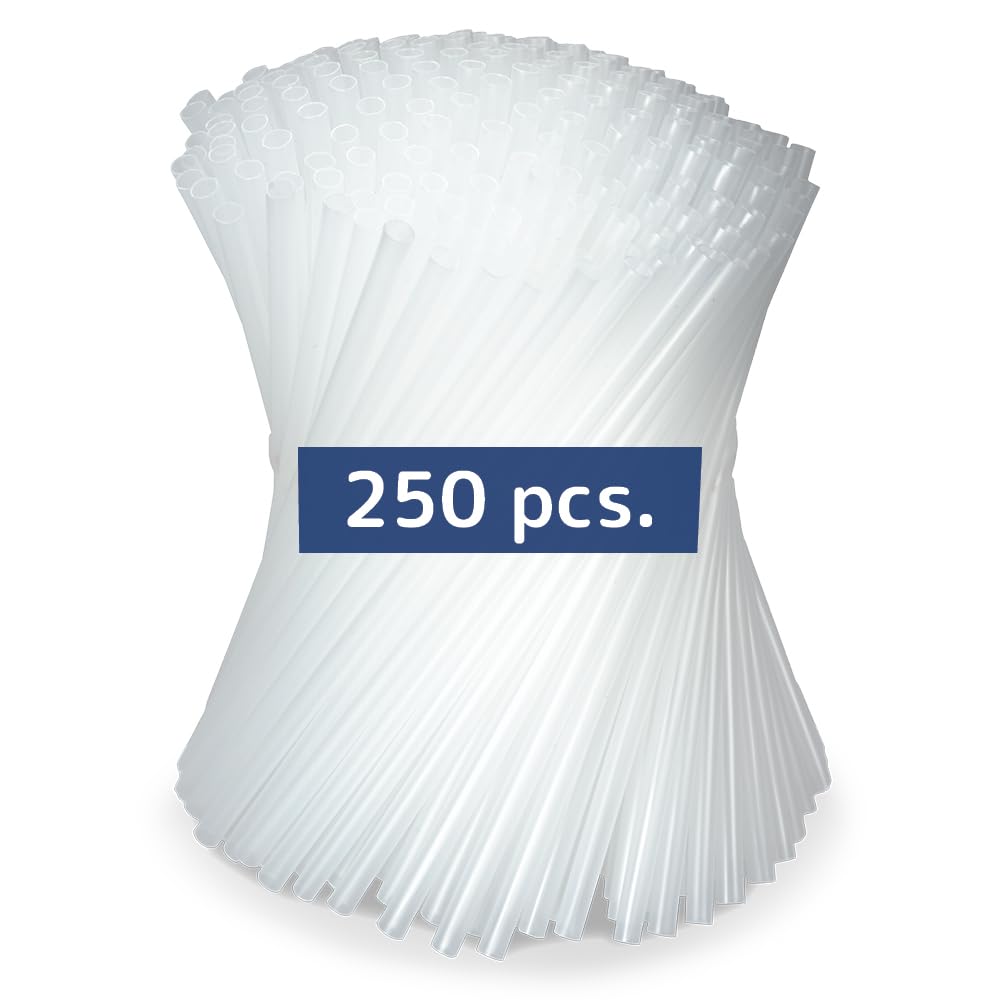 ABENA Gastro-Line Clear Plastic Reusable Straws, Durable and Dishwasher-Safe,Polypropylene Straws Fully Recyclable When Disposed Of Properly & Ideal For Busy Catering Environments & Parties-24cm,250PK