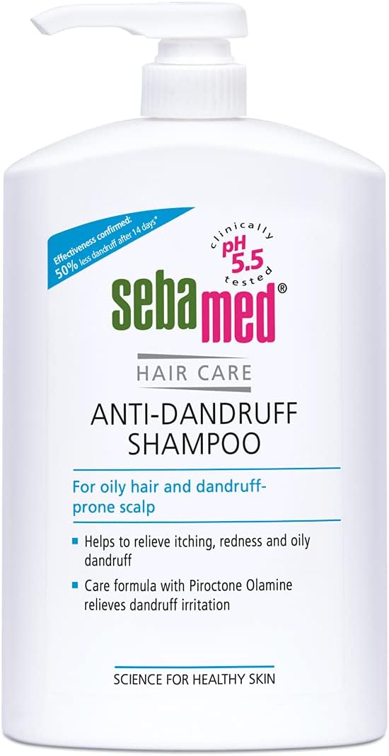 Sebamed Anti-Dandruff Shampoo | 1L Pump Bottle | Reduces Dandruff | Relieves Irritation, Dry Scalp & Itching