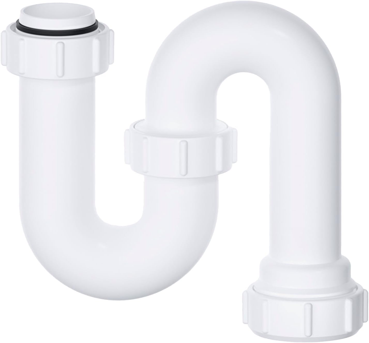 PlumbEZ Swivel S Trap 32mm (1.1/4'') Basin Waste Sink Trap with 75mm Water Seal, Bathroom Sink Waste