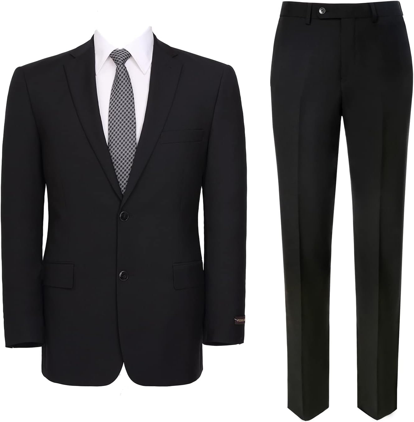 AMY ZHU Mens Suit 2 Piece Classic Fit Blazer Business Wedding Suit Set Prom Tuxedo Jacket Pants Set