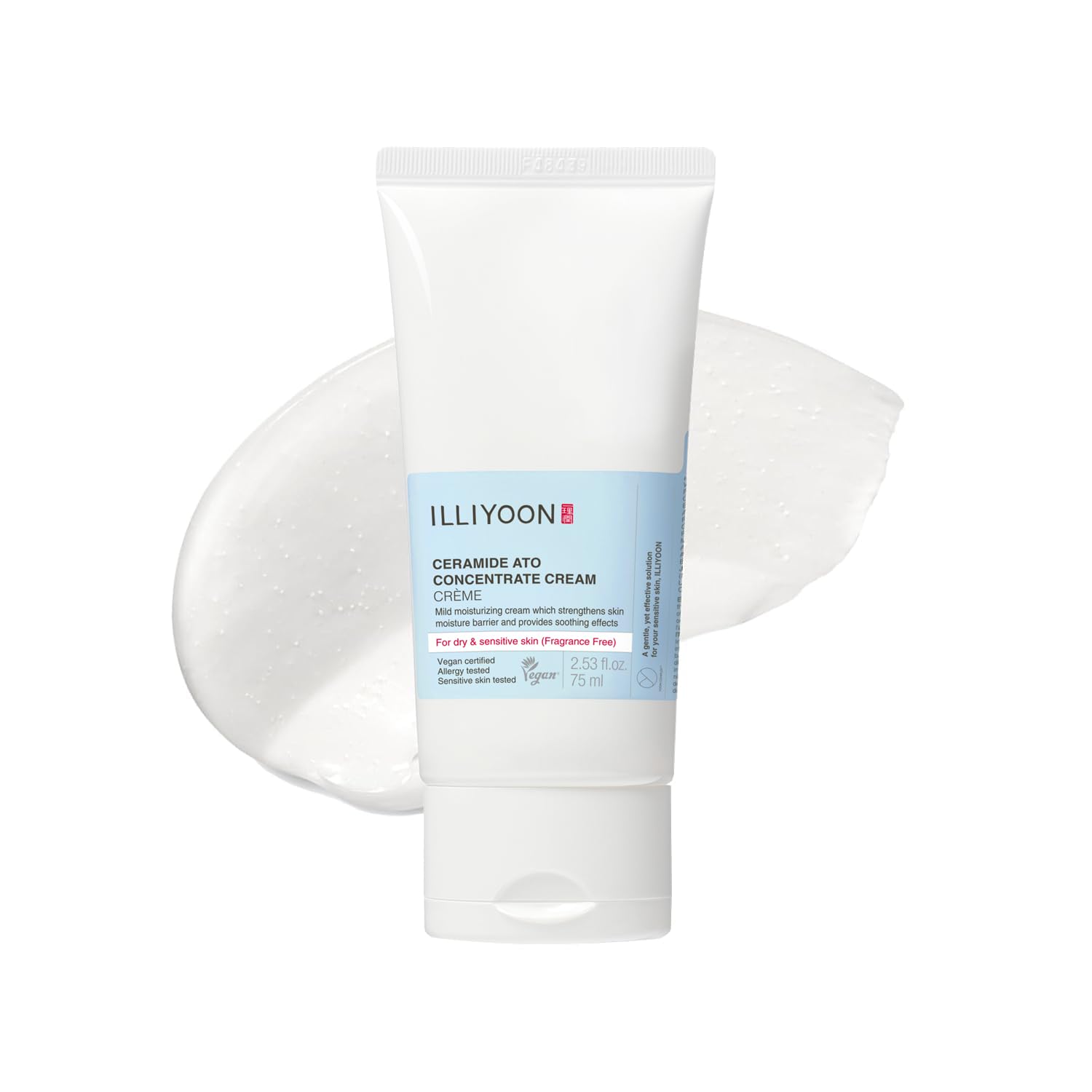 Illiyoon Ceramide Ato Concentrate Cream | Moisturizer for Dry & Sensitive Skin, 100hr Lasting Hydration, For Face & Body, Gentle for Infants, Moisture Barrier Repair, Vegan Certified, 2.53 fl.oz.