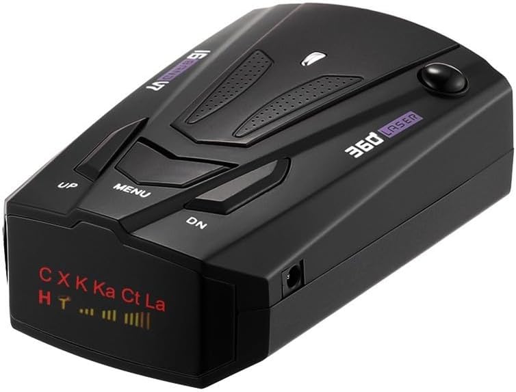 Speed Camera Detector, Long Range Speed Camera Detector With 360° Protection & Voice Alerts, Detects Upcoming Hazards For Vehicles(Black)