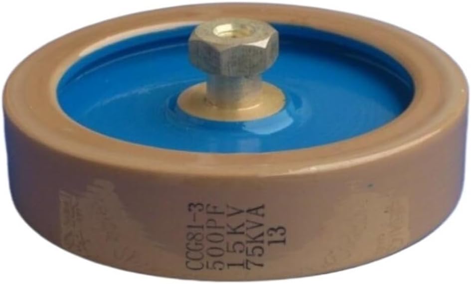 High Frequency Capacitor CCG81-3 500PF 15KV 75KVA High Voltage Round Ceramic Capacitor