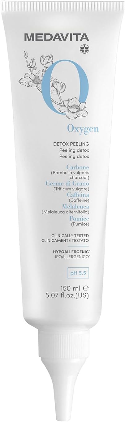 Medavita | Oxygen Detox Hair Peeling 150 ml, Regenerating and Smoothing for Skin and Hair, pH 5.5, Made in Italy