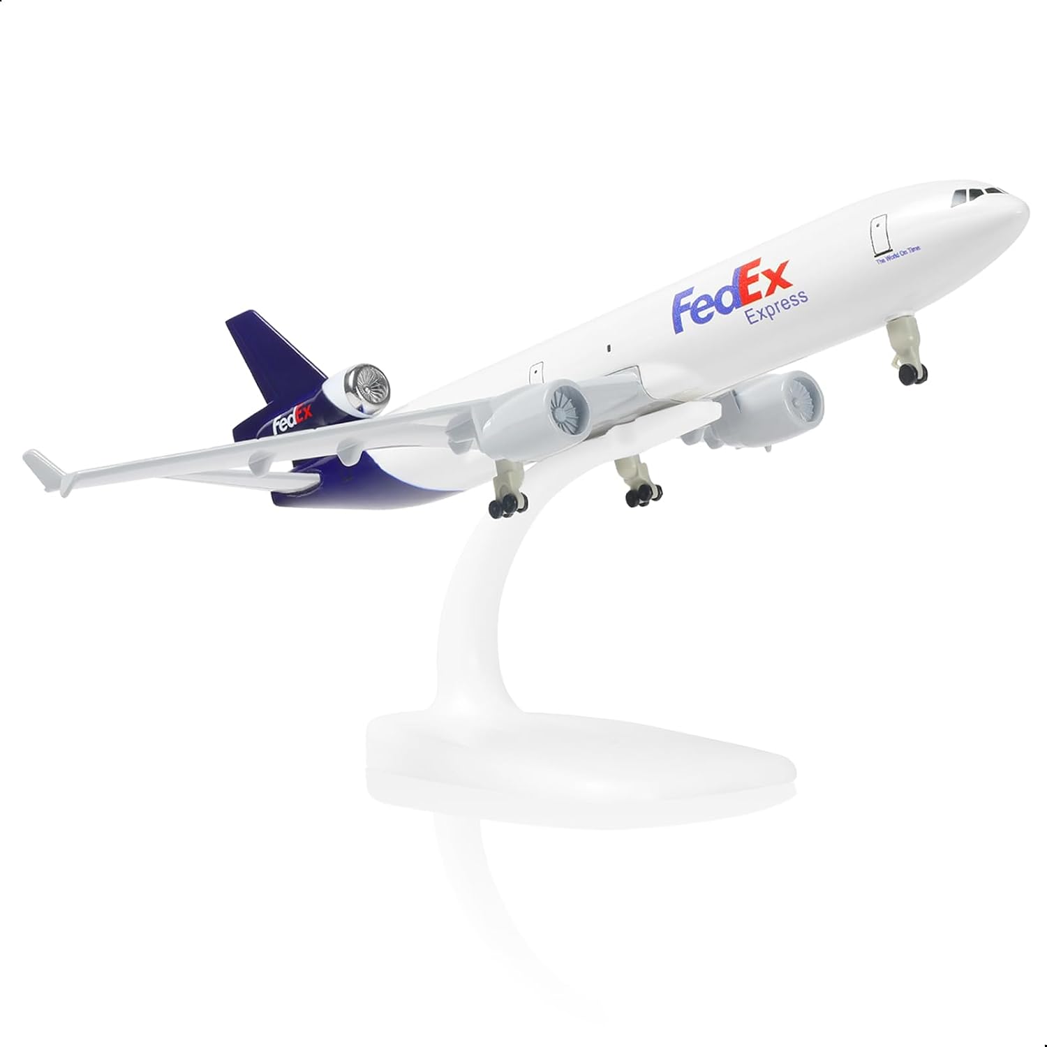 MD-11 1/300 Diecast Metal Airplane Model Kits with Stand (8.3-inch L) Cargo Airplane Model for Adult Plane Toy Aviation Gifts or Collections