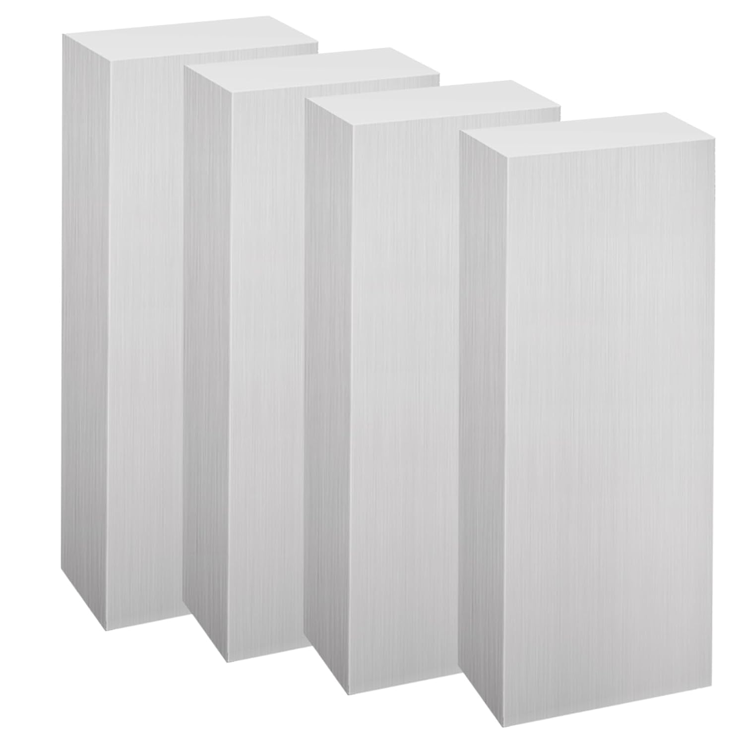 4 PCS 8 x 2 x 1 Inches Square Aluminum Flat Bars 6061 General Purpose Plate Aluminum Block Aluminum Bar for Milling Lathe Work, Machining, Cutting, Industrial