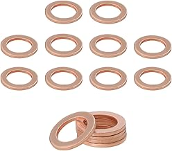 15PCS Oil Drain Plug Gasket, 14mm Copper Oil Crush Washer Compatible with OEM PN Part 007603-014106, Car Accessories for Oil Drain Plug Washer Gaskets Seals Replacement