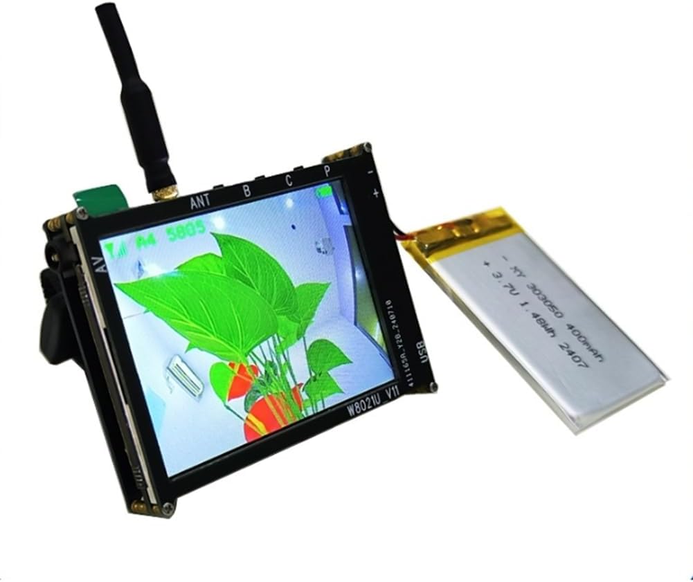 Fangxuee FPV Monitor for RC Multicopter 2.4 Inch LCD Screen 480x 320px Micro 5.8G 56CH Auto Search for FPV Drone Part