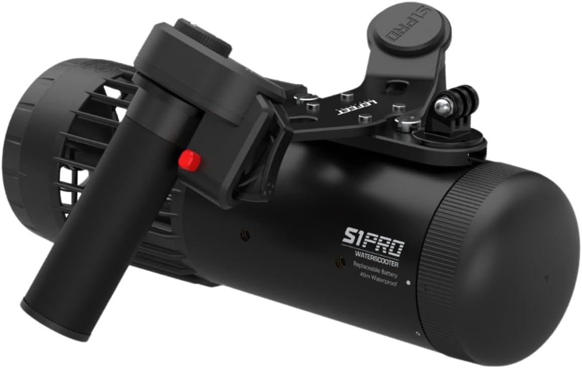 LEFEET S1 PRO Underwater Scooter | High-Performance Modular Sea Scooter, Max Speed：6.48 km/h, With Action Camera Mount，40M Depth Suitable For Water Sports Diving, Snorkeling, Pool And Freediving