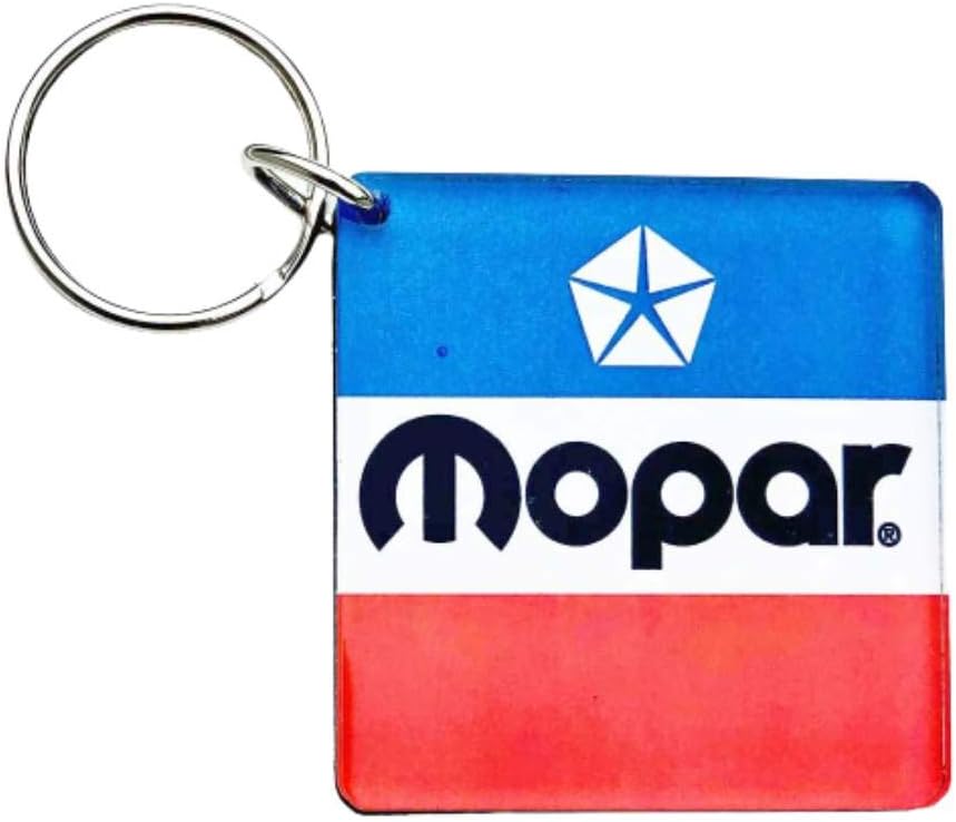 Mopar Logo Keychain – 2" x 2" Acrylic – 1972–1984 Classic Design, Durable, Made in USA