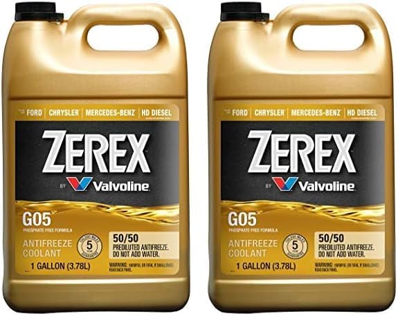 Zerex G05 Phosphate Free 50/50 Ready-to-Use Antifreeze/Coolant 1 GA (Pack of 2)