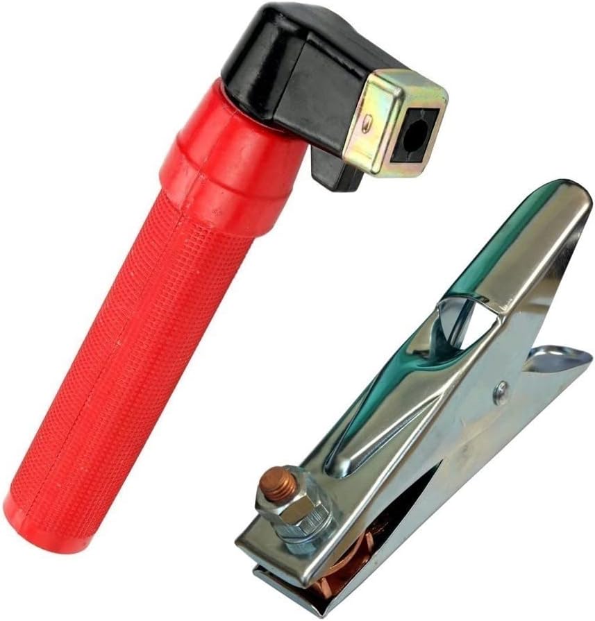 400A Electrode Holder + Earth CLAMP Set Twist Lock Welding Ground ARC MMA Rod