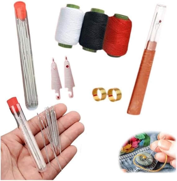 37PCS Sewing Tool Set,Embroidery Tool Kit,Needles Thread Hand Repair Tools,Sewing Working Kit for Beginners,Portable DIY Hand Made Craft Set,Professional DIY Lovers