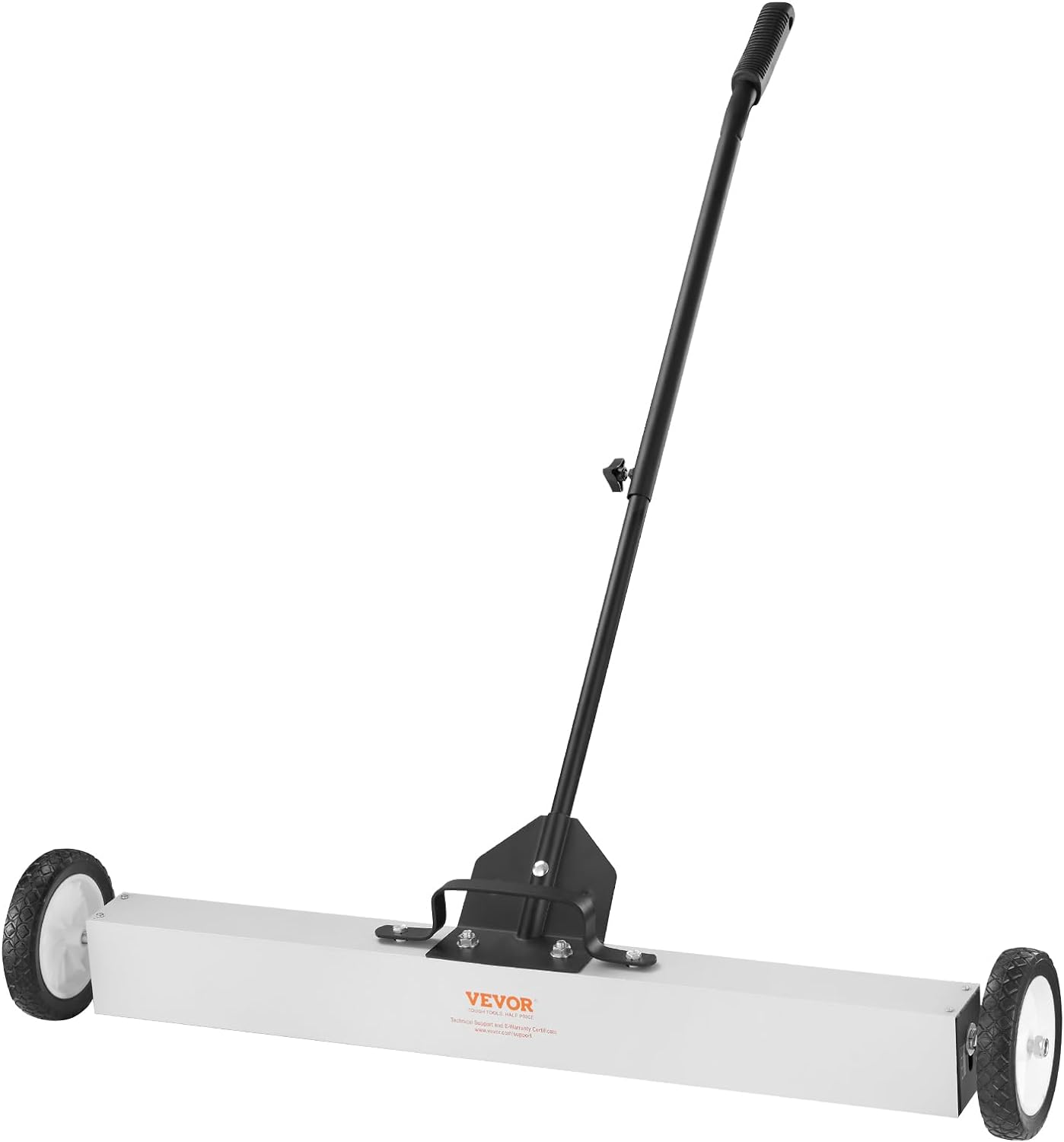 VEVOR 55Lbs Rolling Magnetic Sweeper with Wheels, 36-inch Large Magnet Pickup Lawn Sweeper with Telescoping Handle, Push-Type Magnetic Pick Up Sweeper, Easy Cleanup of Workshop Yard Garage