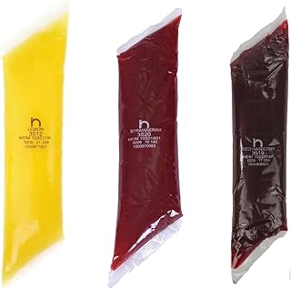 Henry Henrys Pastry and Pie Filling Variety Pack of 2 Pound Pouches Pack of 3 (Total of 6 lbs) w/Exit 28 Bargains Sticker Redi Pak - Assorted Flavors - Lemon, Strawberry and Red Raspberry