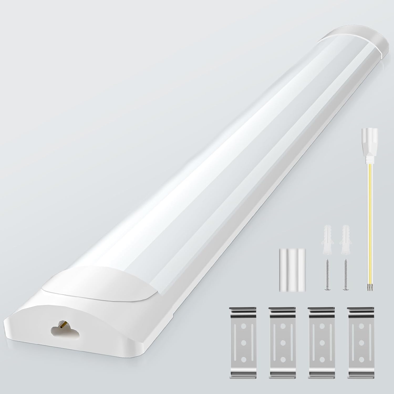 Hondony 180cm 6FT Led Batten Light, 60W Tube Light Surface Mounted Ceiling Cool White 6500K 6000LM 180 °Beam Angle Led Tube Lights for Shop, Office, Garage, Warehouse, Kitchen