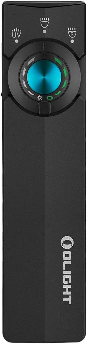 OLIGHT ArkPro Lite Flat Pocket Flashlight, Rechargeable Portable 1200 Lumens with White LED, Red Light, and UV Light, Triple Sources for Pet Urine Detection, Camping, Emergency, Working (Matte Black)