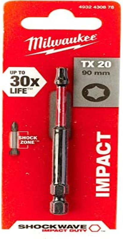 Milwaukee 4002395385409 Screwdriver Bit Shockwave Gen II TX20 90 mm