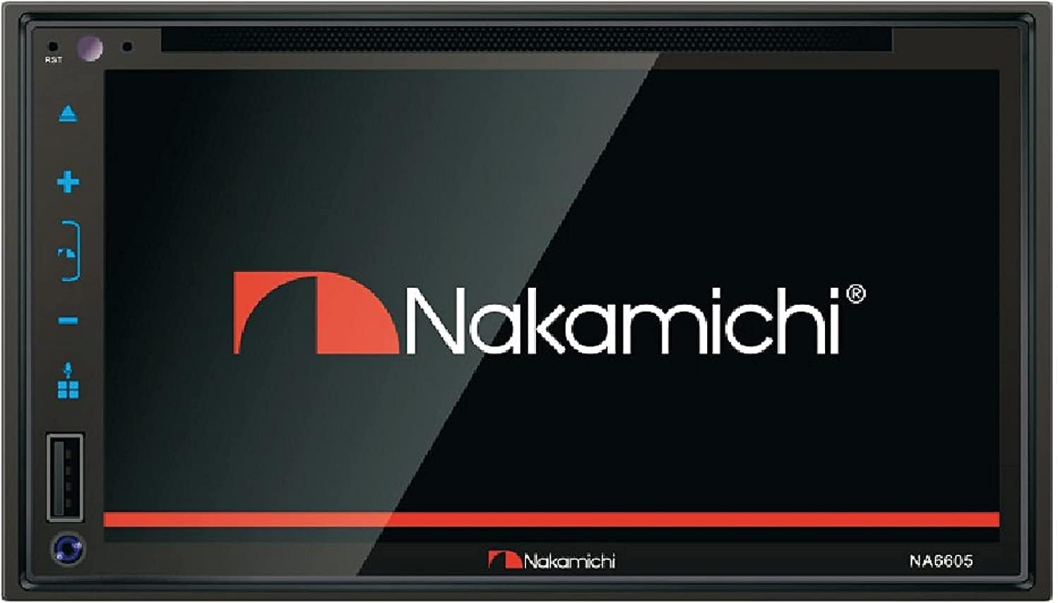 Nakamichi NA6605 Double Din in-Dash 6.8" WVGA Display Apple CarPlay & Android Auto Multimedia CD DVD USB MP3 Bluetooth Spotify