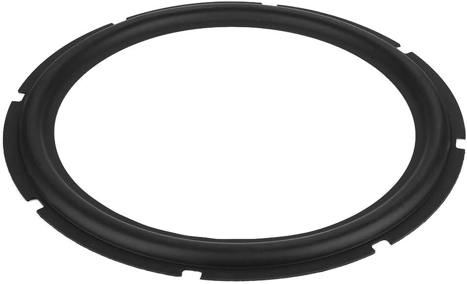 Zerone Speaker Rubber Surround, 12inch Perforated Rubber Rings Replacement Parts for Speaker Repair or DIY (Black)