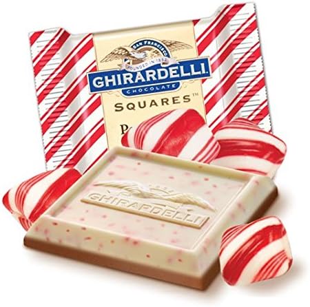 GHIRARDELLI Peppermint BARK Milk & White Chocolate Squares (20)