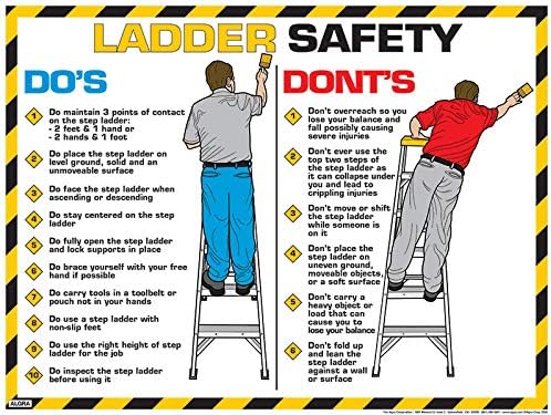 Ladder Safety Do's and Don'ts Poster (12" x 16")