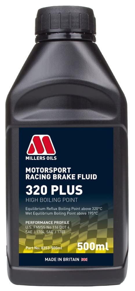 Millers Oils 320 Plus Motorsport Racing Brake Fluid DOT4, 500ml